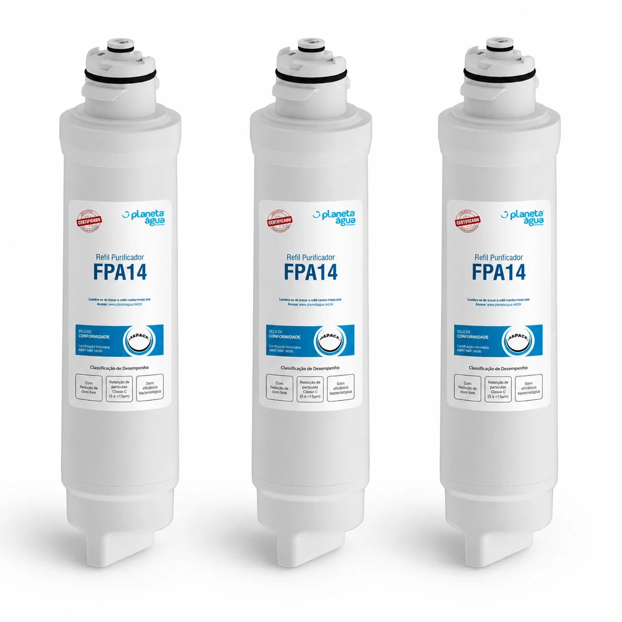 Kit com 3 refis FPA14 Planeta Água